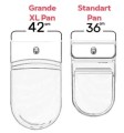 GRANDE kombi WC XL, odpływ dolny / tylny, biala
