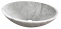 BLOK umywalka kamienna 42x14 cm, biała carrara