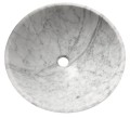 BLOK umywalka kamienna 42x14 cm, biała carrara