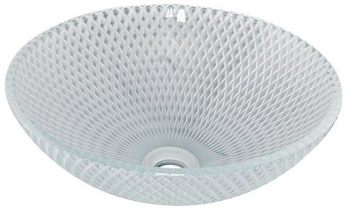 PUKETA umywalka szklana, średnica 42 cm, przezroczysta