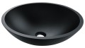 TELICA umywalka szklana, średnica 42 cm, czarna