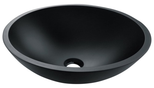 TELICA umywalka szklana, średnica 42 cm, czarna