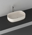 INFINITY OVAL umywalka ceramiczna nablatowa 55x36 cm, Ivory