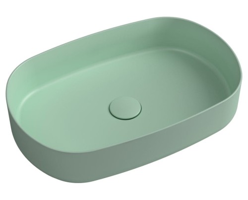 INFINITY OVAL umywalka ceramiczna nablatowa 55x36 cm, Mint