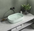 INFINITY OVAL umywalka ceramiczna nablatowa 55x36 cm, Mint