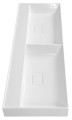 GODIVA umywalka podwójna kompozytowa 119x44cm, biała