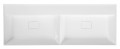 GODIVA umywalka podwójna kompozytowa 119x44cm, biała