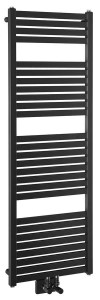 Aqualine TONDI grzejnik łazienkowy 450x1330 mm podłączenie centralne - czarny mat DT476T