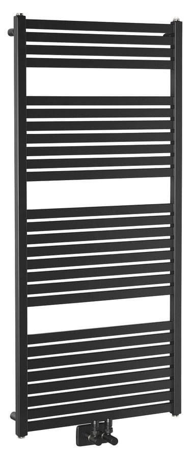 Aqualine TONDI grzejnik łazienkowy 600x1330 mm podłączenie centralne - czarny mat DT486T