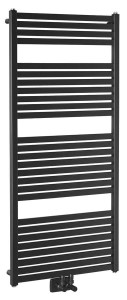 Aqualine TONDI grzejnik łazienkowy 600x1330 mm podłączenie centralne - czarny mat DT486T