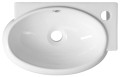 RIBERA umywalka ceramiczna 43x28,5x15 cm, ścienna, otwór na baterię z prawej strony