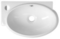 RIBERA umywalka ceramiczna 43x28,5x15 cm, ścienna, otwór na baterię z lewej strony