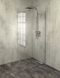 ARCHITEX LINE Zestaw do montażu szkła, podłoga/ściana, maksymalna szerokość 1200 mm, czarny mat