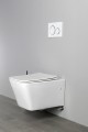 PORTO WC wiszące Rimless, z prysznicem bidetowym i baterią, 36x52 cm, biały