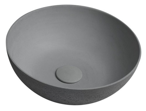 FORMIGO umywalka betonowa, średnica 39 cm, szara