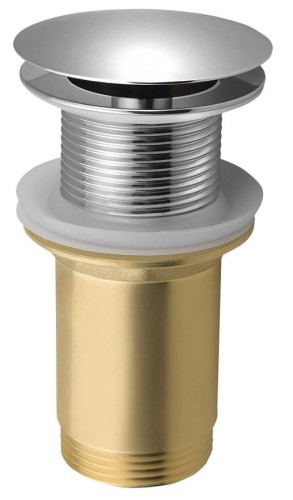 Korek umywalkowy niezamykany 5/4'', klik-klak, duży grzybek, wys. 10-50mm, chrom