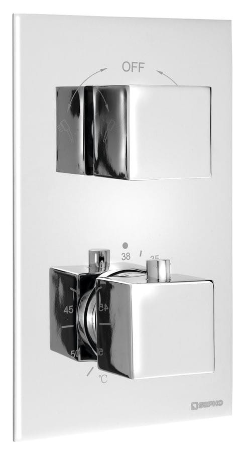 Sapho LATUS bateria podtynkowa termostatyczna 2 wyjścia box podtynkowy chrom - 1102-62