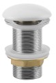 Korek umywalkowy 5/4“, klik-klak, wys. 0-60mm, grzybek ceramiczny, do umywalki bez przelewu, biały