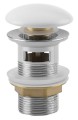 Korek umywalkowy 5/4“, klik-klak, wys. 0-60mm, grzybek ceramiczny, do umywalki z przelewem, biały