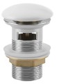 Korek umywalkowy 5/4“, klik-klak, wys. 0-60mm, grzybek ceramiczny, do umywalki z przelewem, biały