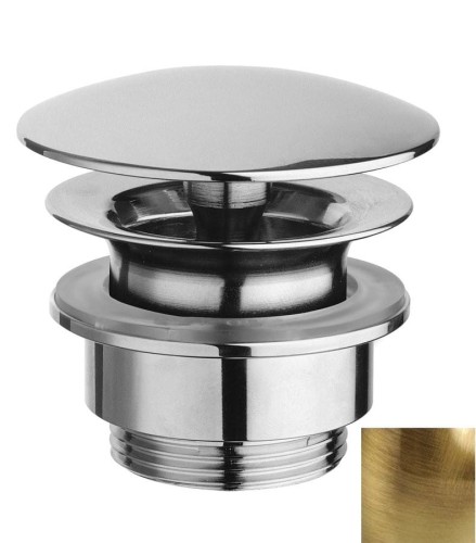 Korek umywalkowy 5/4'', niezamykany, wys. 5-55 mm, duży grzybek, brąz