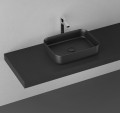 INFINITY RECTANGLE umywalka ceramiczna nablatowa 50x36 cm, czarna