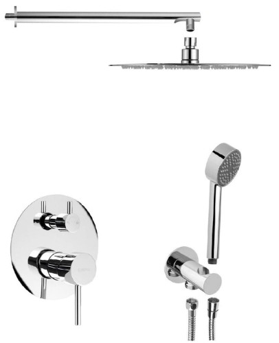 RHAPSODY zestaw prysznicowy, bateria przełącznikiem 2 funkcyjnym, chrom