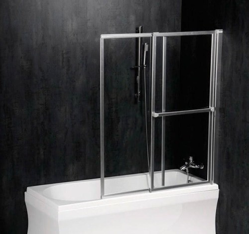 OLBIA parawan wannowy pneumatyczny 1230mm, aluminium, szkło czyste