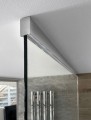 ARCHITEX LINE Zestaw do montażu szkła, podłoga/ściana/sufit, maksymalna szerokość 1600 mm, polerowane aluminium