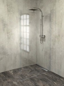 ARCHITEX LINE Zestaw do montażu szkła, podłoga/ściana, maksymalna szerokość 1200 mm, polerowane aluminium