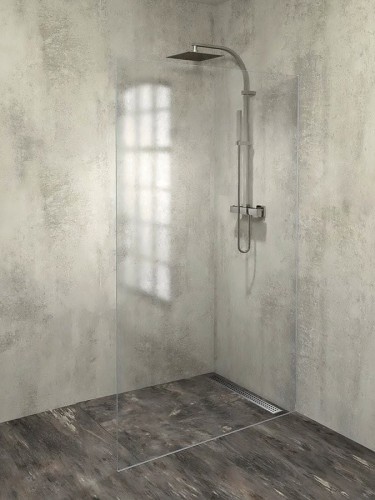 ARCHITEX LINE Zestaw do montażu szkła, podłoga/ściana, maksymalna szerokość 1200 mm, polerowane aluminium