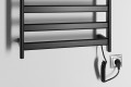 ELIAS elektryczna suszarka na ręczniki 490x730x110mm, 105W, czarny mat