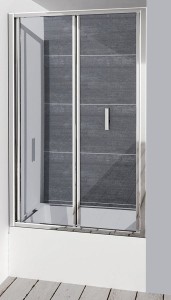 DEEP drzwi prysznicowe składane 1000x1650mm, szkło czyste