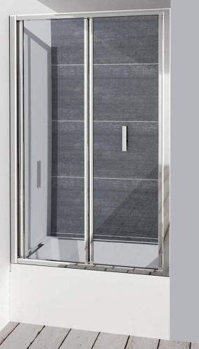 DEEP drzwi prysznicowe składane 1000x1650mm, szkło czyste