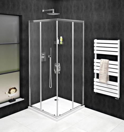 SIGMA SIMPLY kabina prysznicowa 800x800 mm, wejście z rogu, szkło czyste
