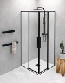 ALTIS LINE BLACK prostokątna kabina narożna 1000x1000 mm, wejście z rogu, szkło czyste