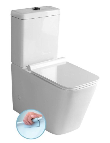 PORTO WC kompakt WC Rimless ze spłuczką z deską Soft Close, uniwersalny