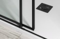 ALTIS LINE BLACK drzwi prysznicowe przesuwne 1370-1410mm, wysokość 2000mm, szkło 8mm
