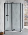 ALTIS LINE BLACK prostokątna kabina prysznicowa 1400x800 mm, wariant L/P