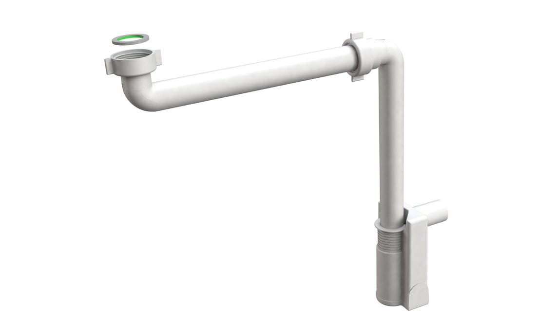 MURALES Syfon meblowy oszczędzający miejsce, 1"1/4, korek 32mm, biały