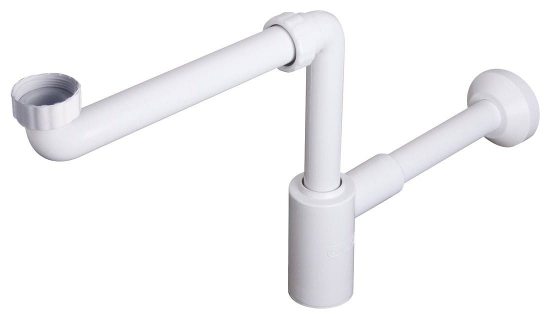 CRONO Syfon umywalkowy meblowy oszczędzający miejsce , 1'1/4 - 32 mm, biały -