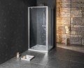 SIGMA SIMPLY drzwi prysznicowe obrotowe 880-920 mm, szkło Brick