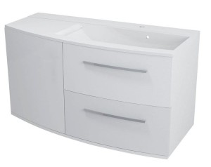 JULIE szafka umywalkowa 100,5x55x50cm, prawa, biała (59106)