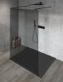 VARIO BLACK jednoczęściowa kabina przysznicowa Walk-In, szkło dymione, 1400 mm