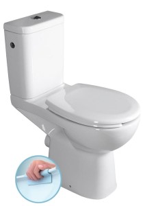 ETIUDA WC kompakt wyższy Rimless, tylny odpływ