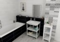 BLANCO Negro brillo 20x60