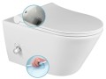 AVVA WC wiszące Rimless, z prysznicem bidetowym i baterią, 35,5x53 cm, biały