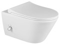 AVVA WC wiszące Rimless, z prysznicem bidetowym i baterią, 35,5x53 cm, biały