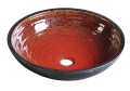 ATTILA umywalka ceramiczna, średnica 42,5 cm, pomidorowo/naftowa