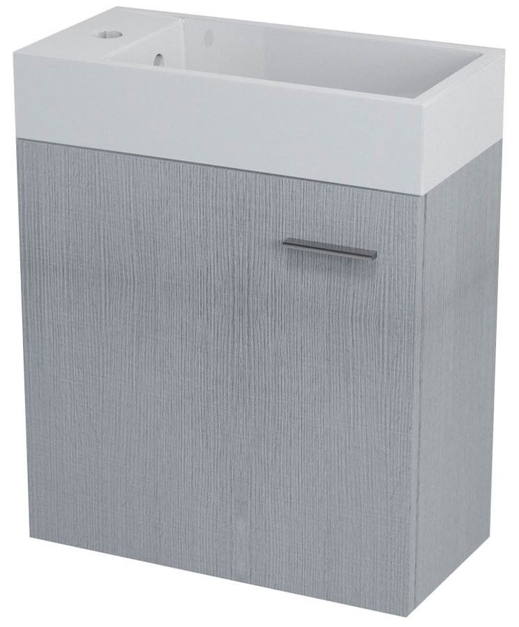 LATUS IV szafka umywalkowa, 49,5x50x24,5cm, dąb srebrny (LT410)